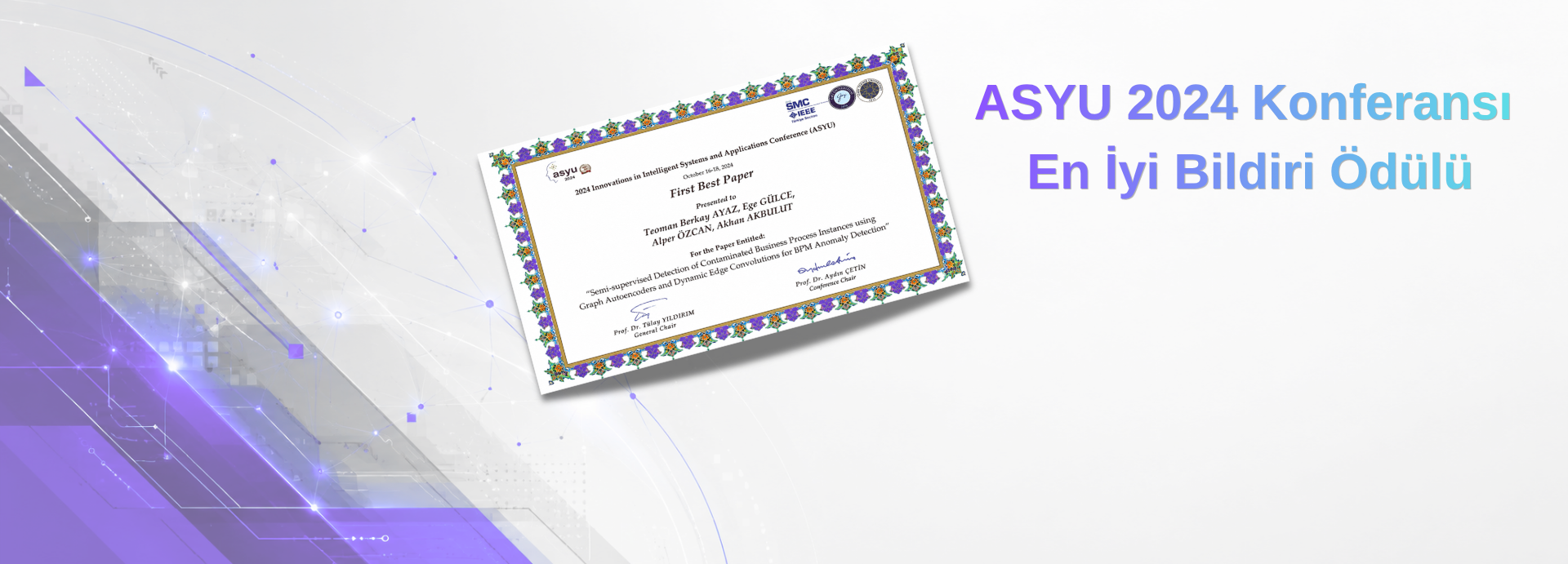 ASYU 2025 Konferansı En İyi Bildiri Ödülü